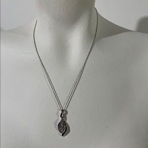 Kay jewelers sapphire diamond necklace.